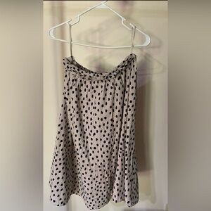 Kate Spade midi light pink with black dots skirt